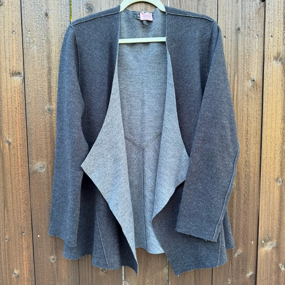 Eileen Fisher Blazer Sweater Coat Cardigan Medium Merino Wool